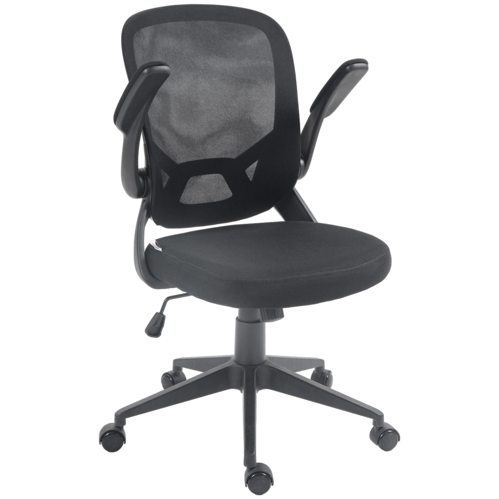 Sedia da Ufficio Girevole Ergonomica ¨C Zephmum ¨C Nero, Tessuto a Rete, Altezza Regolabile