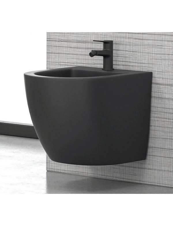 Bidet sospeso nero MILOS 49,5x32,5x37 cm sospeso