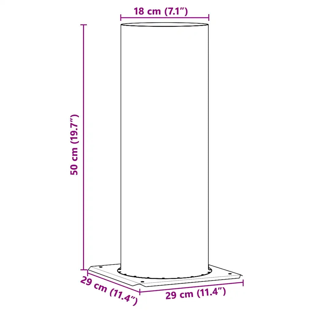 Estensione della Testa del Camino Argento 29 x 29 x 50 cm CFW6143752