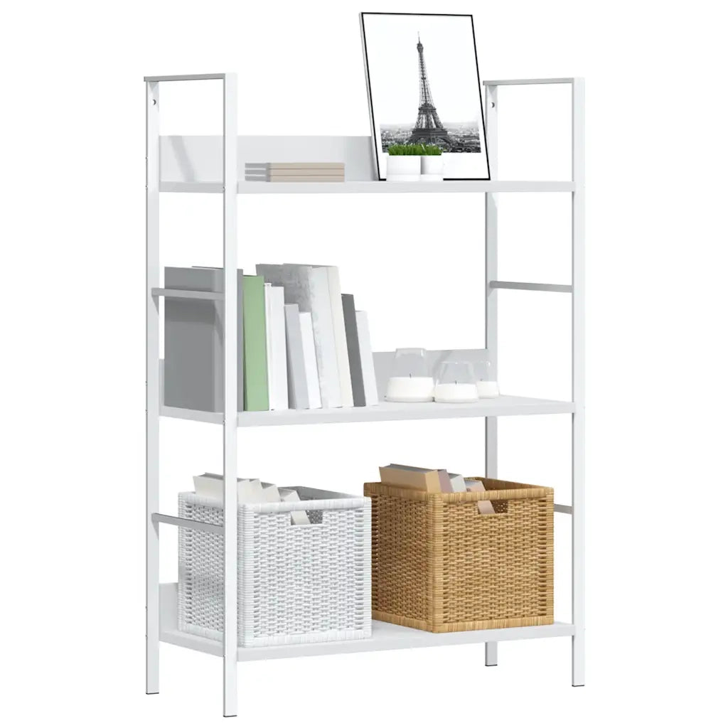 Libreria a 3 Ripiani Bianca 60x27,6x90,5 cm in Truciolato cod mxl 11805