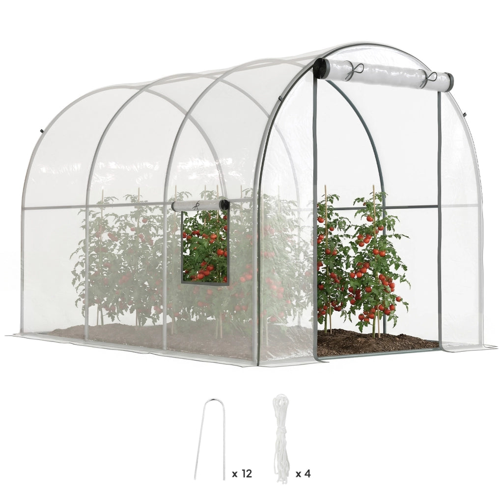 Serra da Giardino Tunnel 6 m2 ¨C zephmum ¨C Trasparente 3x2x2 m