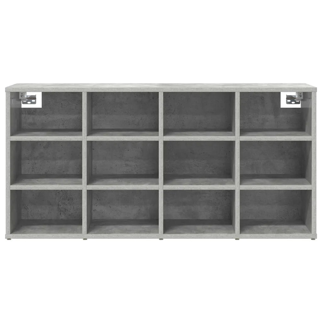 vidaXL Scarpiera Grigio cemento 103 x 30 x 51 cm Legno multistrato