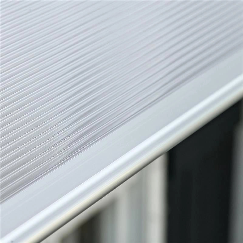 PENSILINA DA ESTERNO PER FINESTRE E PORTE IN POLICARBONATO E ALLUMINIO 200X100X26 CM TRASPARENTE