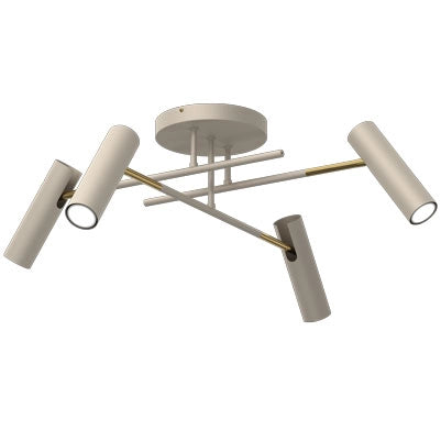 Plafoniera Axion minimal 4 faretti crema GU10 Luminex