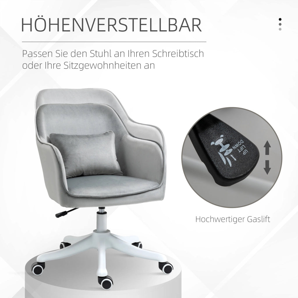 Sedia da ufficio massaggiante ergonomica girevole ¨C zephmum ¨C grigio tessuto