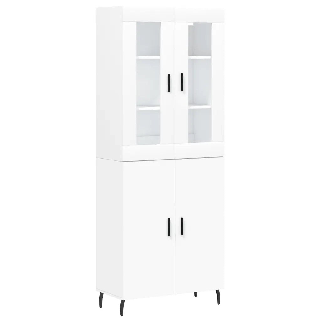 Credenza Bianca 69,5x34x180 cm in Legno Multistrato 3198225