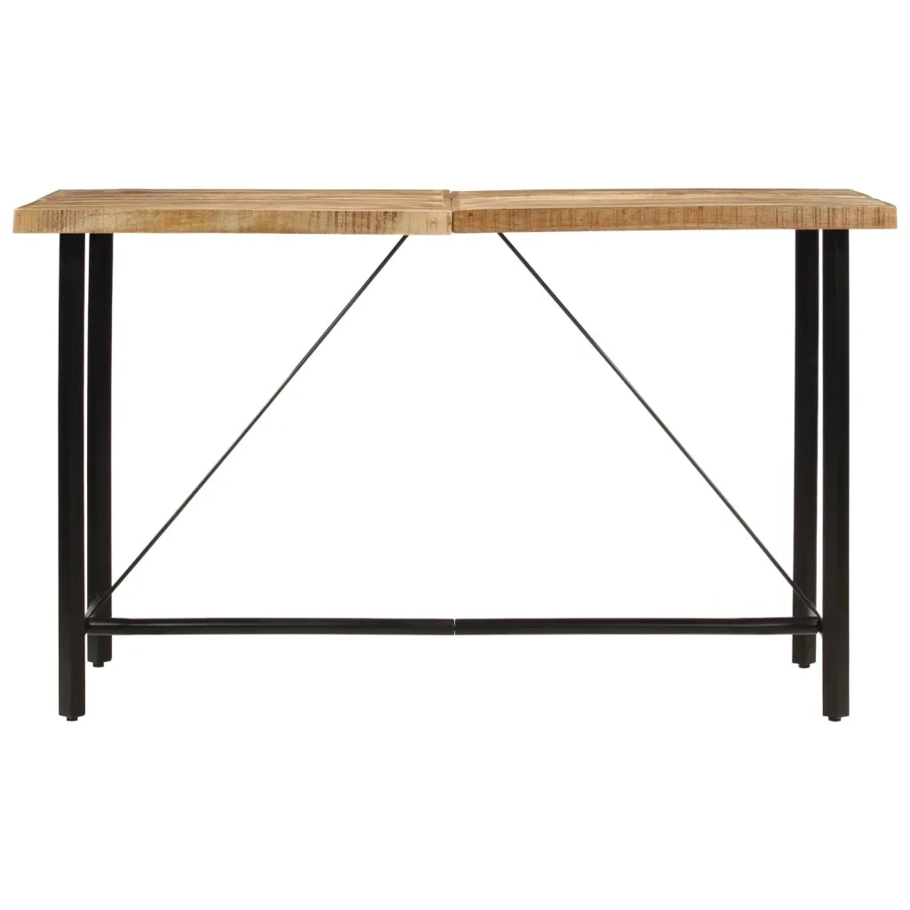 Tavolino da Bar 180x70x107 cm Legno Massello di Mango e Ferro