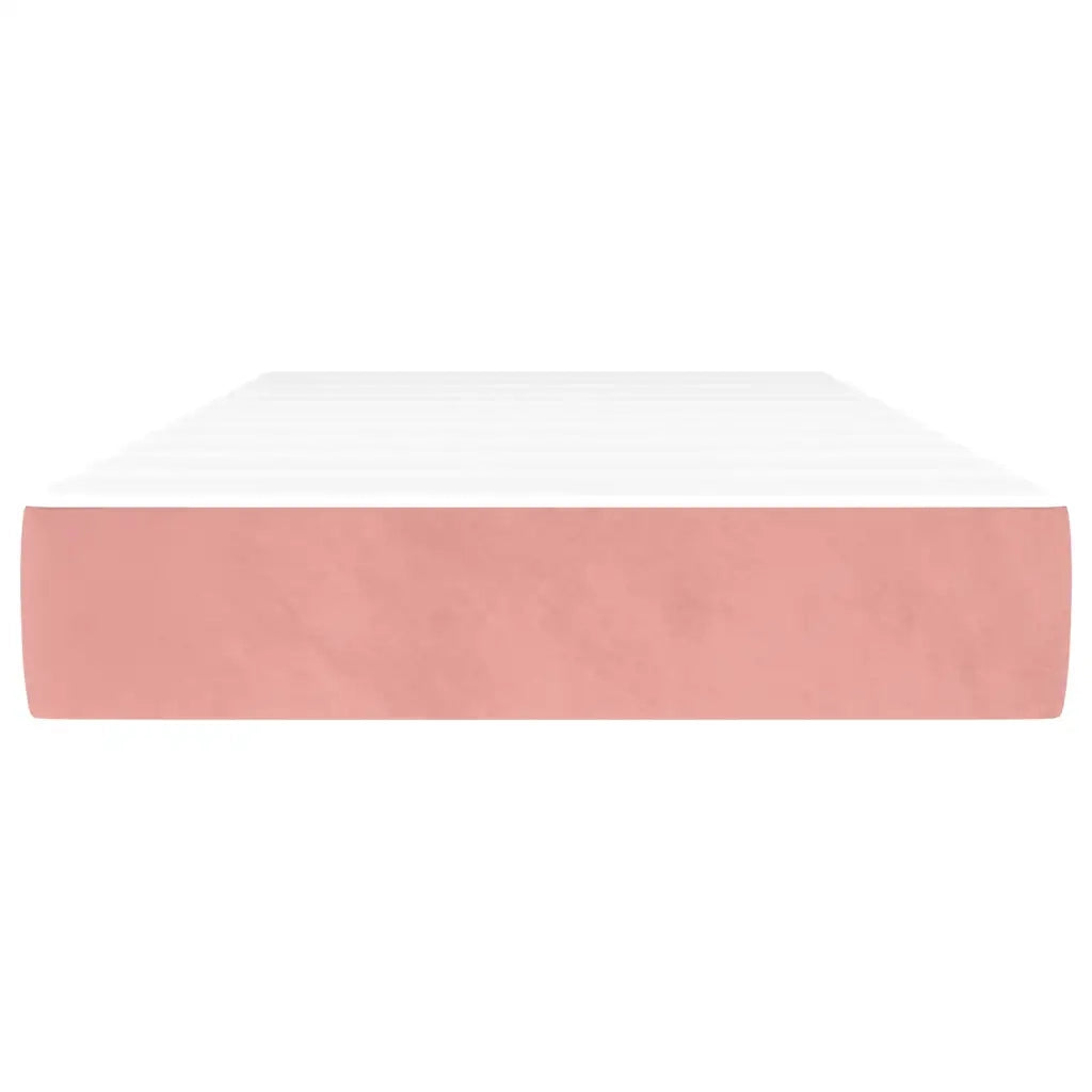 Materasso a Molle Insacchettate-Materasso per letto Rosa 80x220x20 cm in Velluto