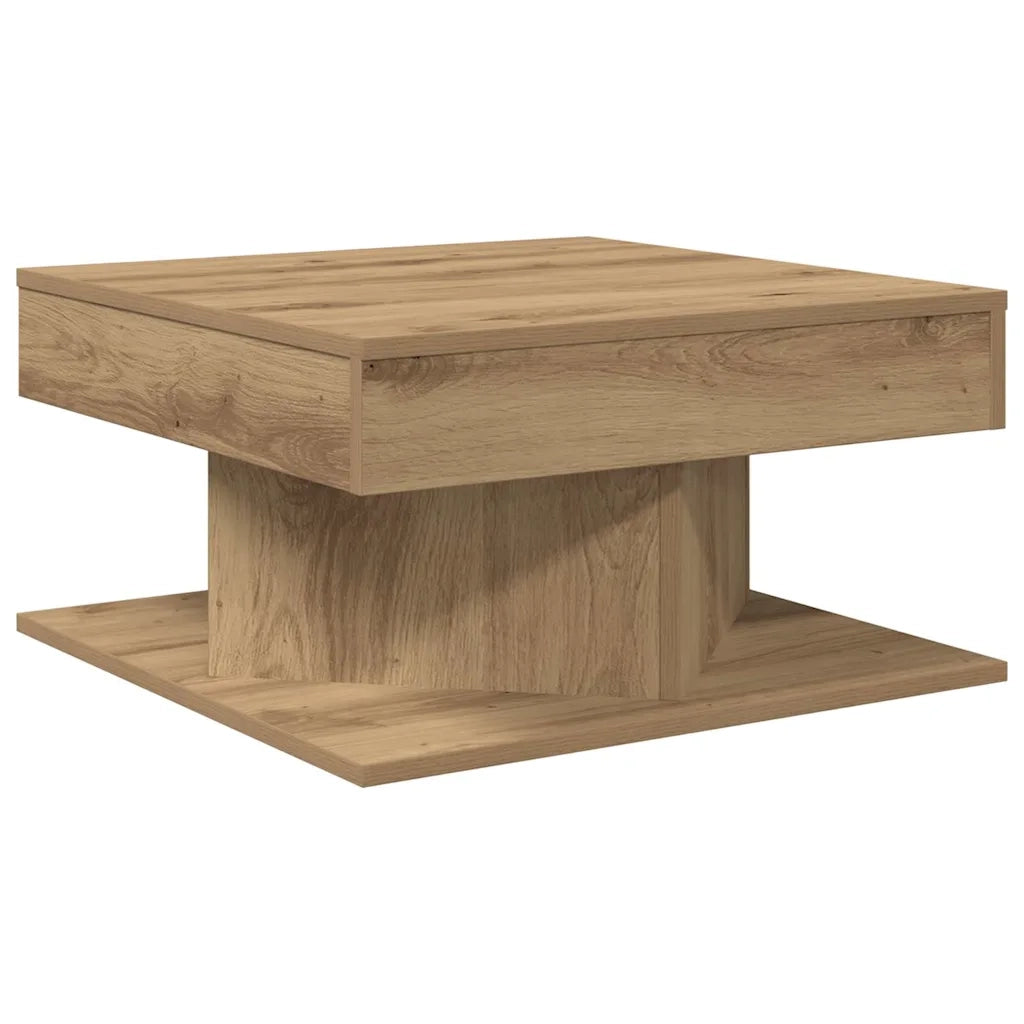Tavolino salotto | Tavolino da caff¨¨ | Tavolino da Soggiorno Rovere Artigianale 55x55x30 cm in Truciolato