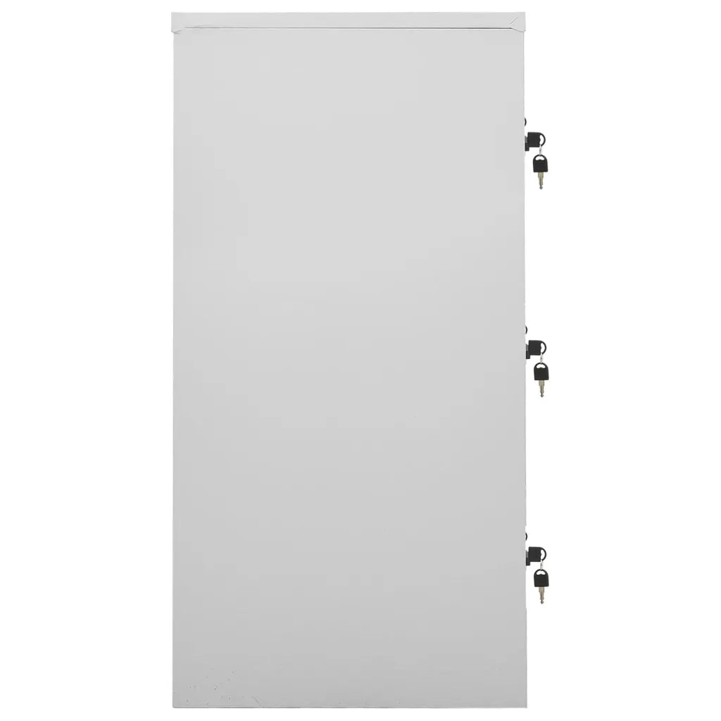 Armadietti Chiavi 2pz Grigio Chiaro Rosso 90x45x92,5cm Acciaio 3095241