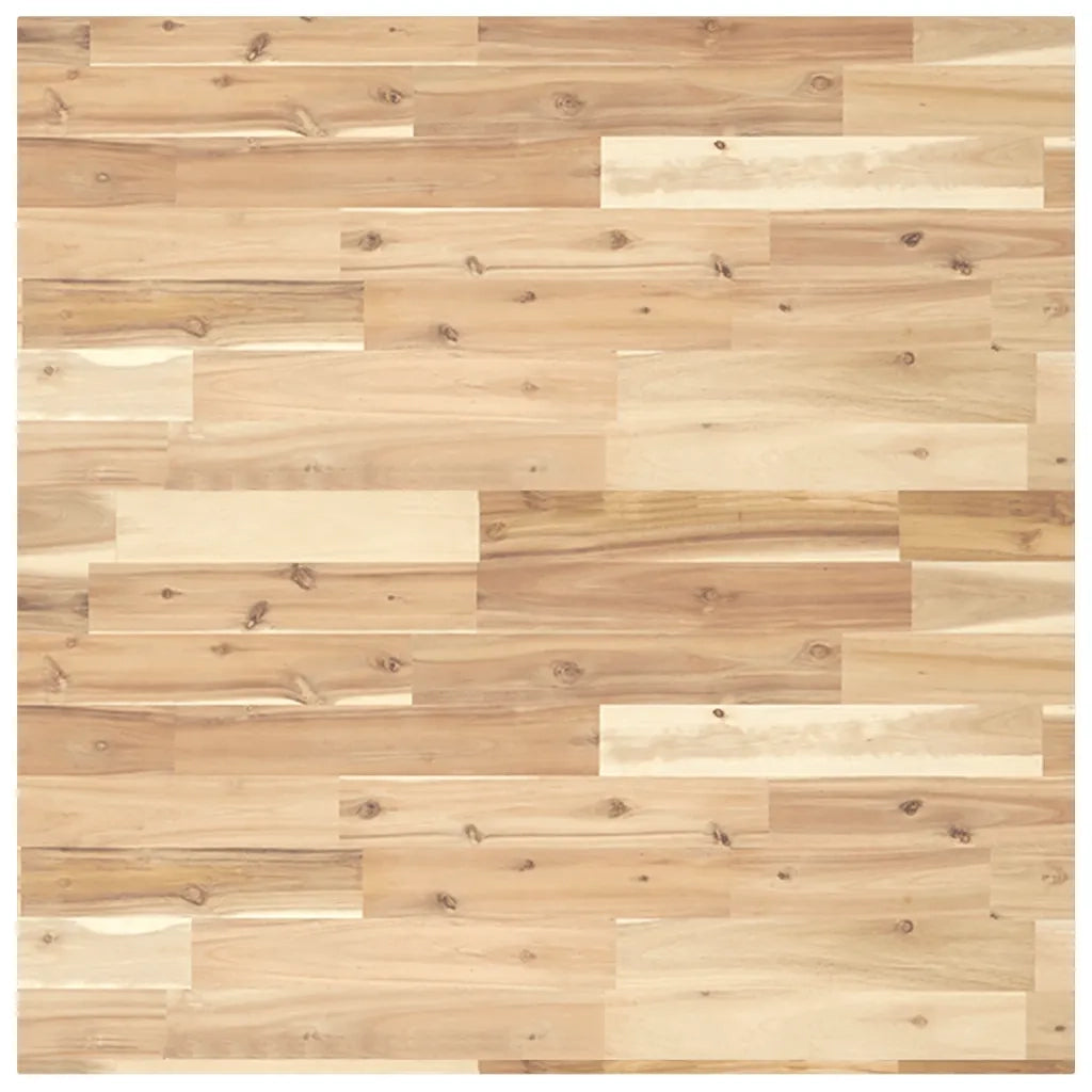 Piano Tavolo Quadrato 90x90x2 cm in Legno Massello di Acacia