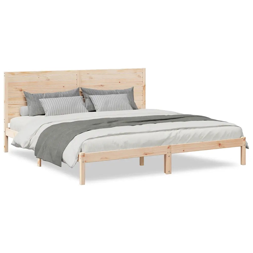 Giroletto Extra Lungo senza Materasso-Struttura Letto 200x220 cm Legno Massello 583660