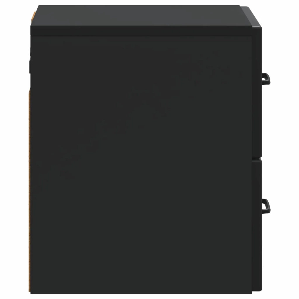 Mobiletto da notte a muro 2 pcs Nero 34,5 x 33 x 40 cm 899318