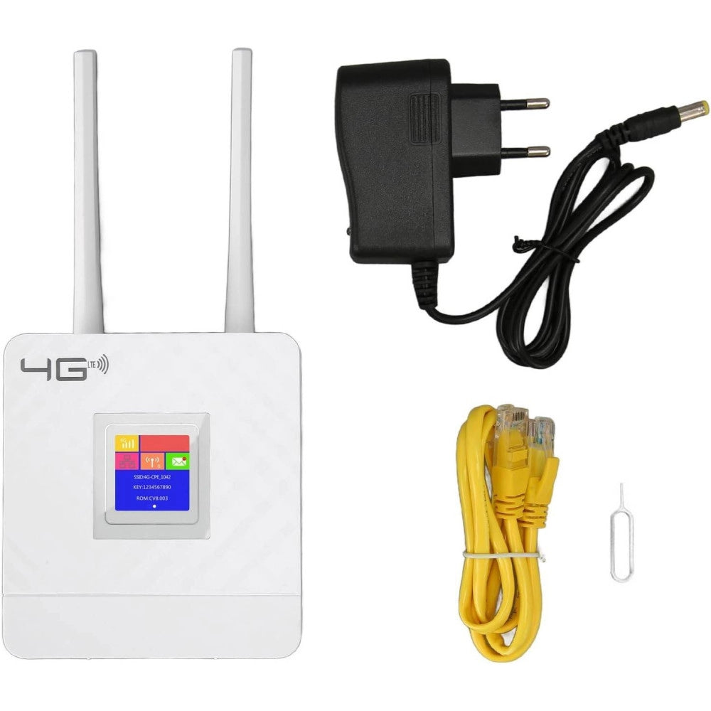 Trade Shop - Modem Router Per Sim 4g Lte Wifi Hotspot Doppia Antenna Porta Lan Universale Cpe -
