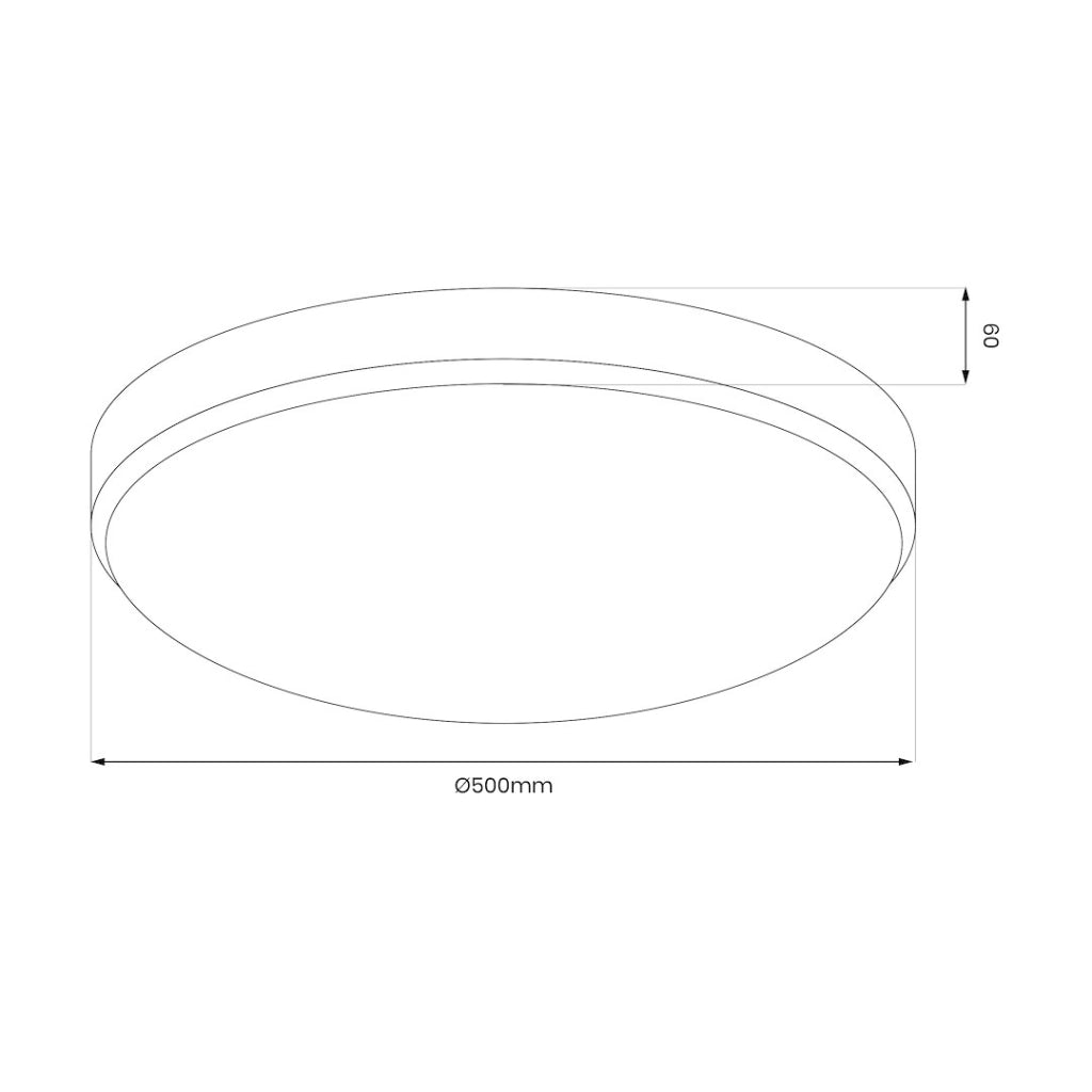 Plafoniera moderna cromata tonda Ø50 LED 36W 4000K