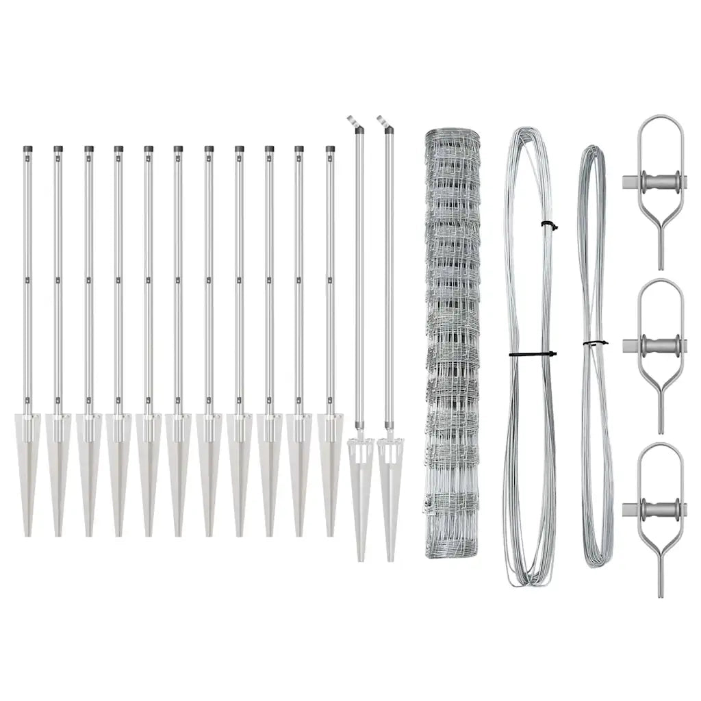 Palo della recinzione Zincato 25 x 1,2 m Acciaio 3351429