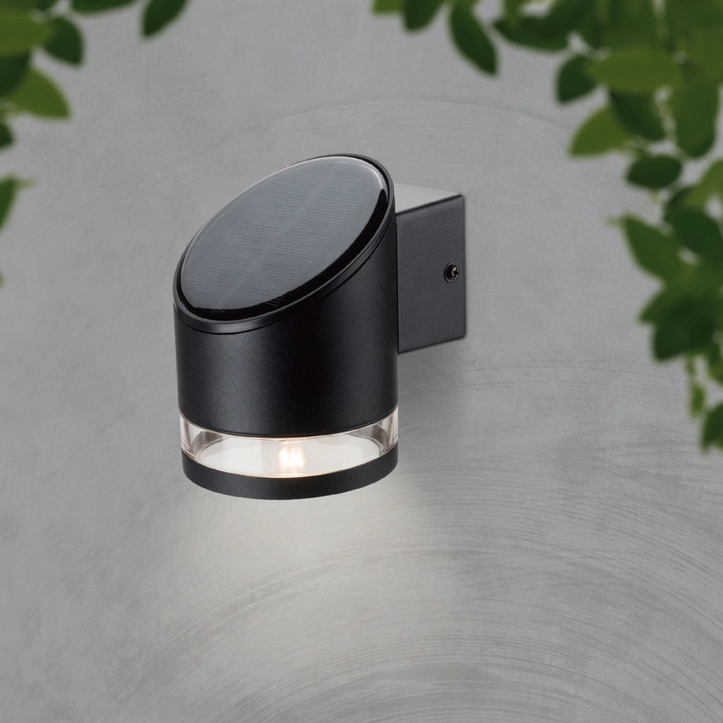 Lampada LED da Giardino con Pannello 1W Nera 121x90x112.5mm 3000K IP54 – V-TAC – VT-1138-B