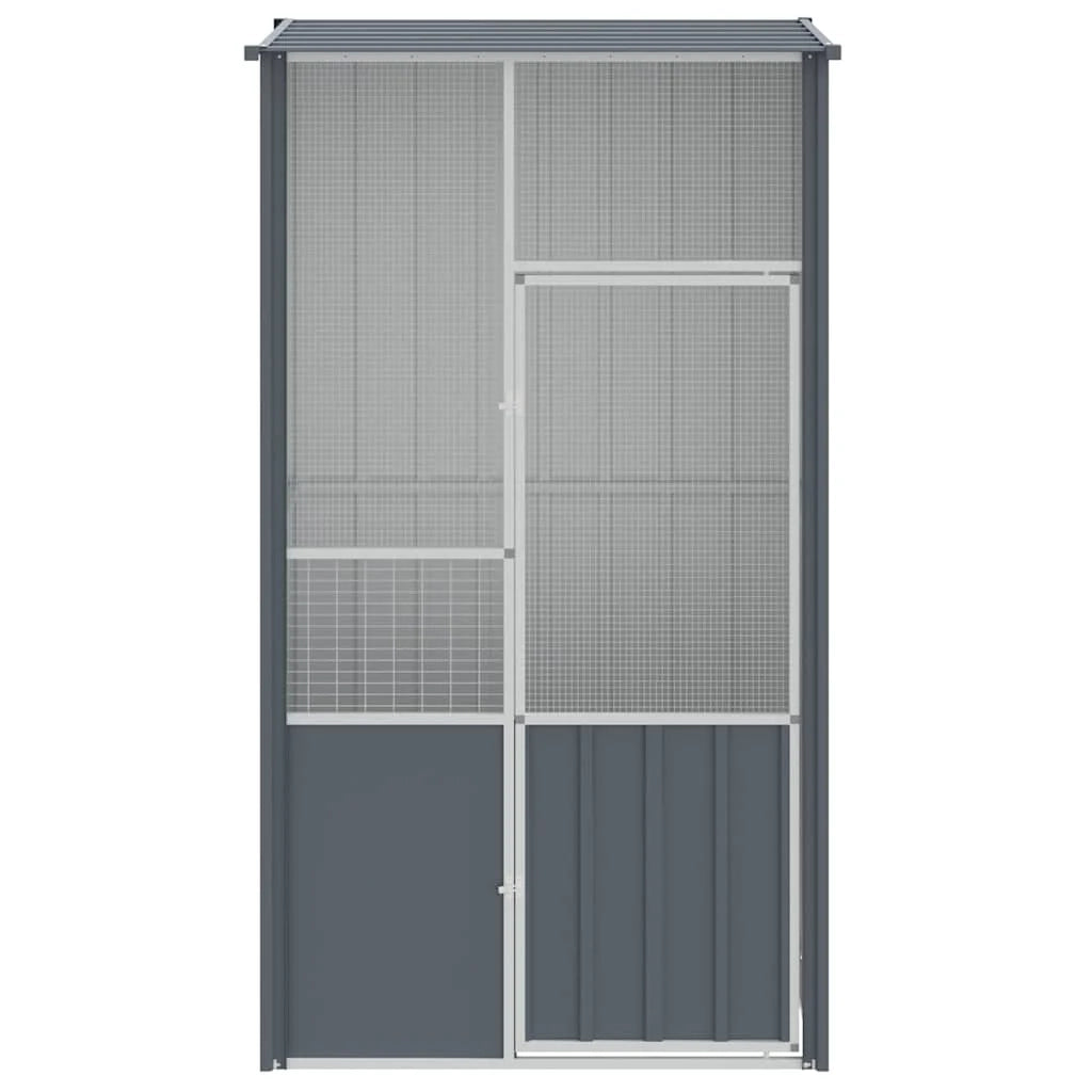 Gabbia per uccelli 115 x 78 x 200 cm acciaio zincato antracite 02_0041701