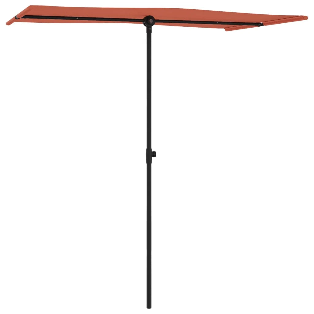 Ombrellone da Giardino Palo in Alluminio 180x110cm Terracotta 47333