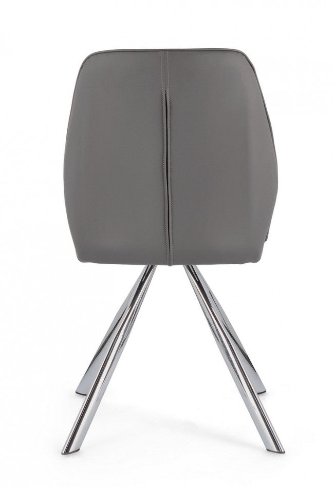 Set 4 Sedie 44x62x88h cm Maxwell Pu Grigio