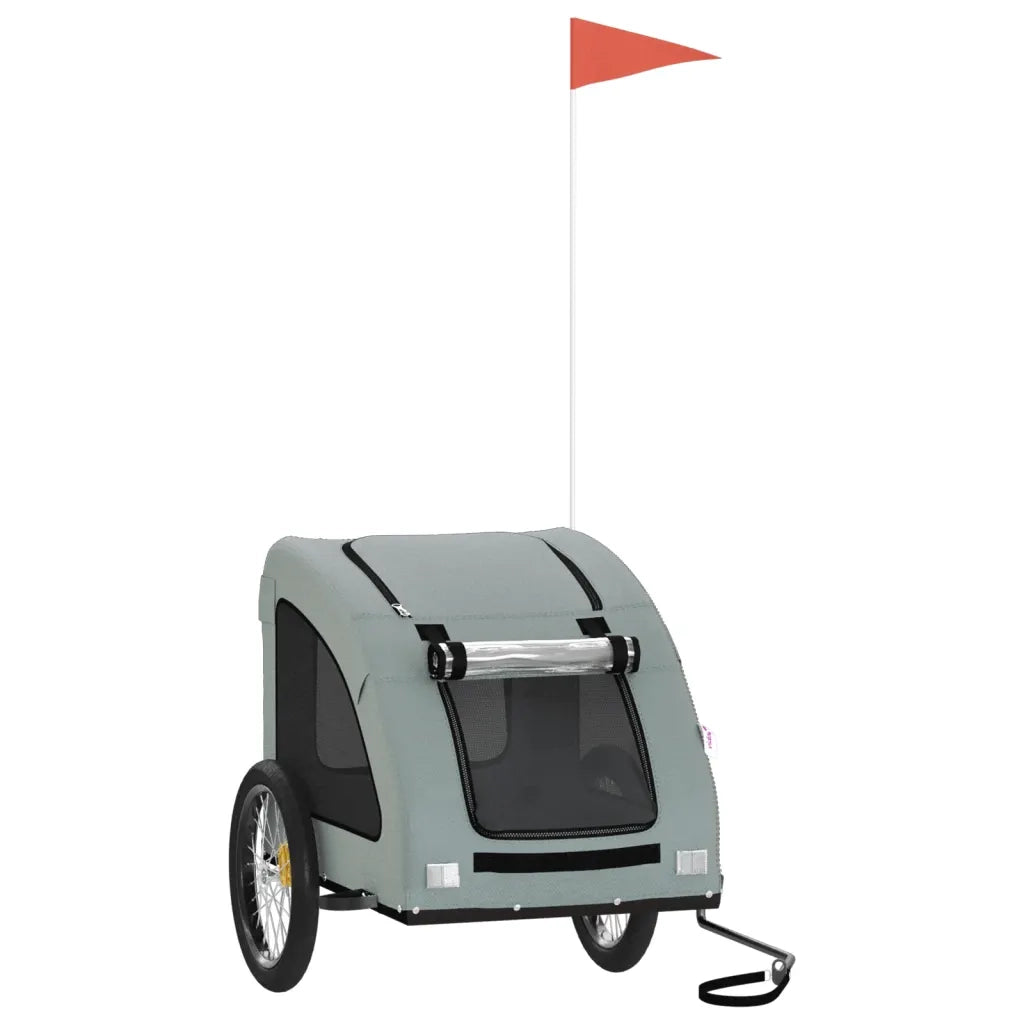 Rimorchio da Bici per Animali Grigio Oxford e Ferro CFW7664828