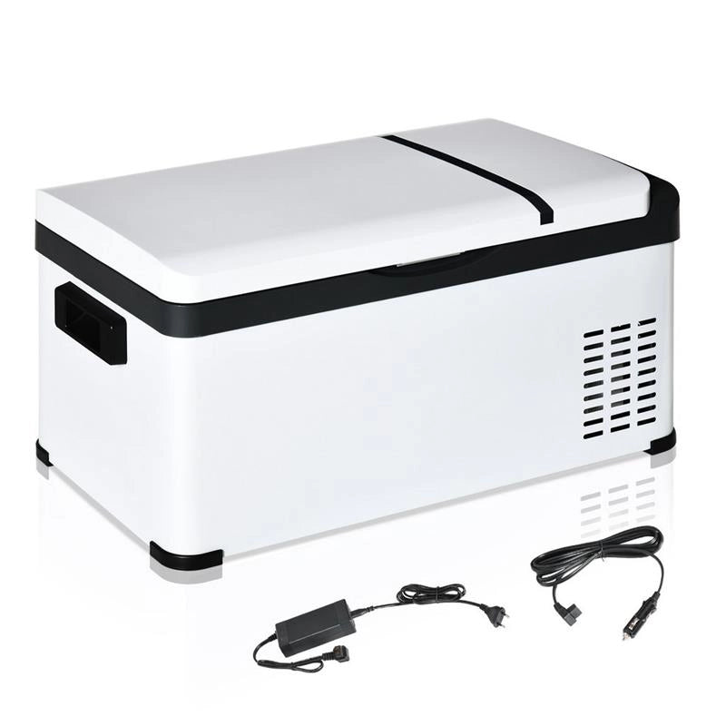 MAURY'S FRIGO PORTATILE ELETTRICO A COMPRESSORE 20L CON MANIGLIA E SCHERMO LCD, FRIGORIFERO PICCOLO DA 12/24V DC E 110/240V AC, PER AUTO E CAMION OKX