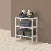 Scaffale bianco con 3 ripiani effetto legno 85cm in kit di montaggio Buzz