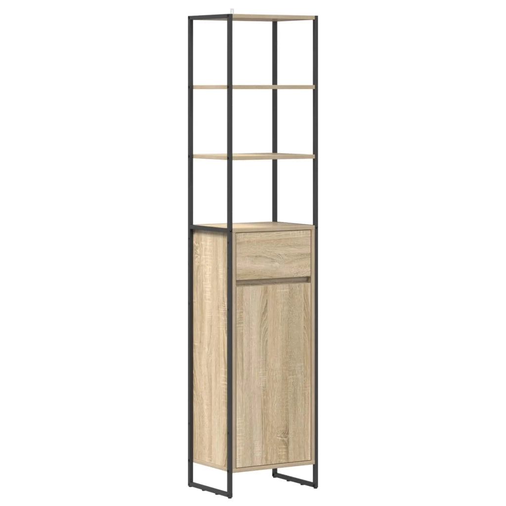 Mobile da Bagno | Armadio da bagno Sonoma 40 x 30 x 180 cm Legno multistrato