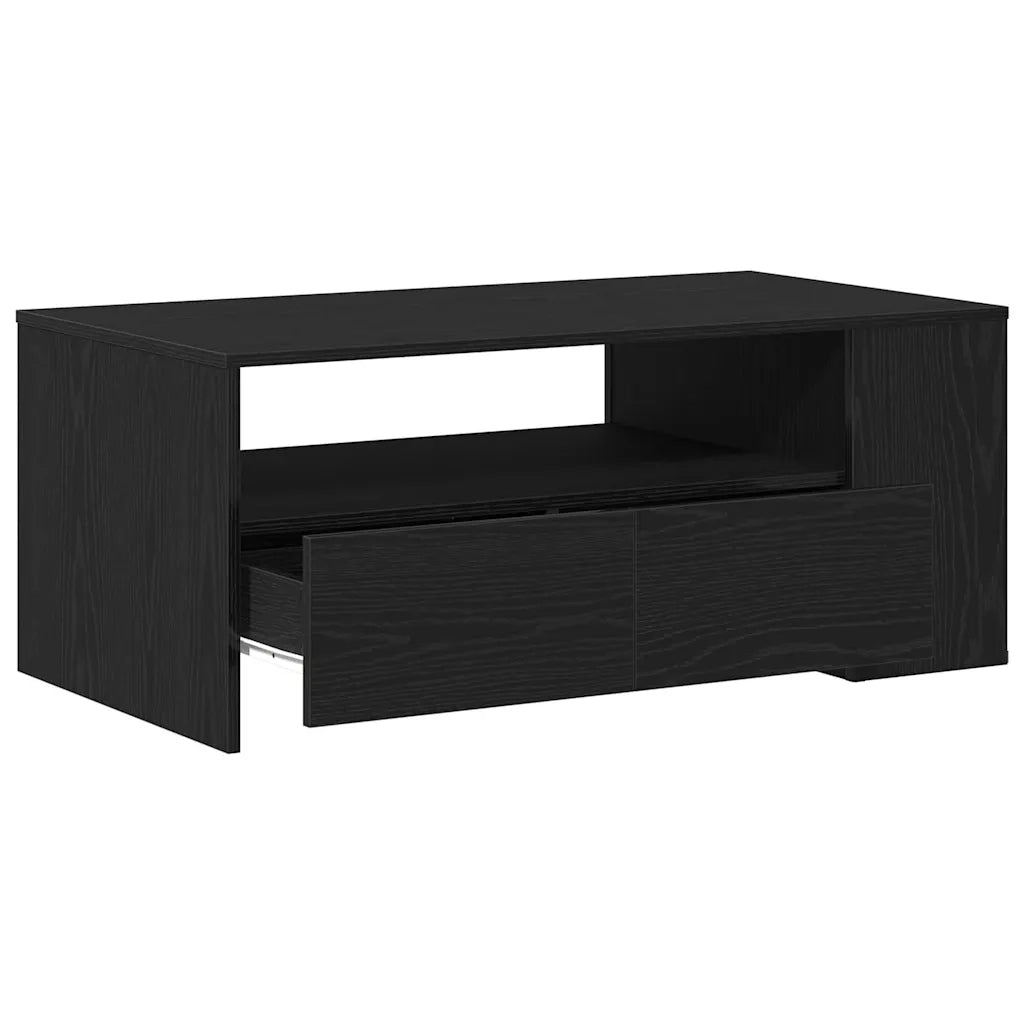 Tavolino da salotto con cassetto Rovere Nero 102 x 55 x 43,5 cm 862733