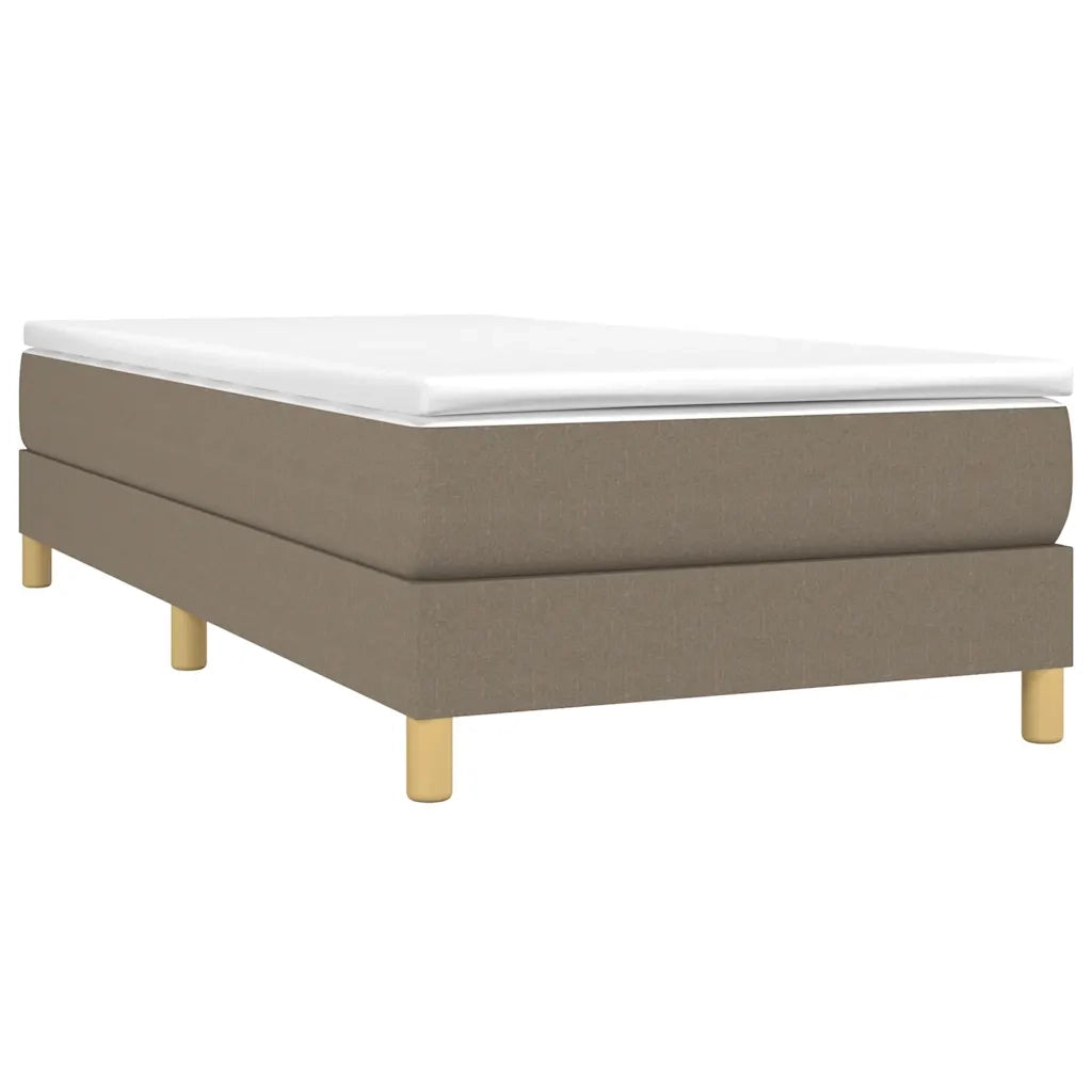 Struttura Letto a Rete a Molle-Giroletto Tortora 80x200 cm Tessuto 786956
