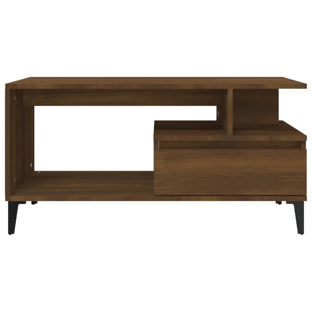 Tavolino salotto | Tavolino da caff¨¨ | Tavolino da Soggiorno Rovere Marrone 90x49x45 cm Legno Multistrato