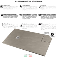 Piatto Doccia in Pietra 90x130 cm Pedrinelli Ardesia Stone Side Seppia