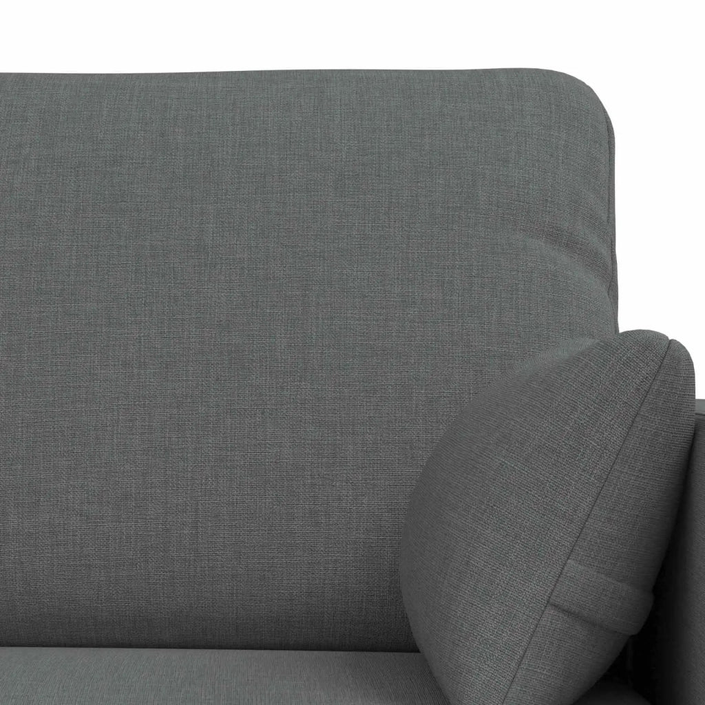 Set di divani 2 pcs Grigio scuro 198 x 78 x 80 cm Tessuto