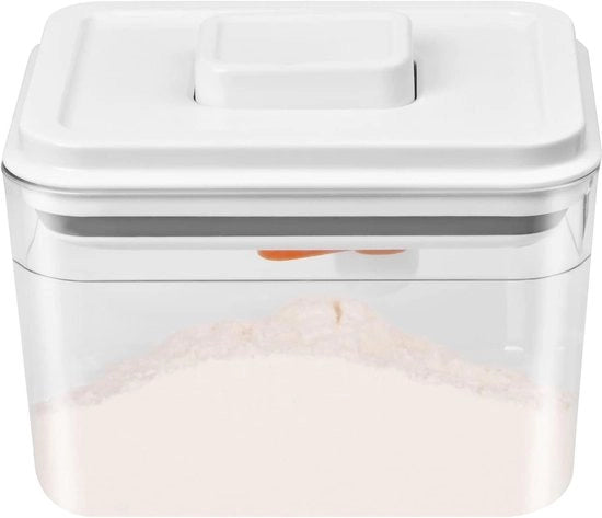 Dispensatore di polvere di latte per neonati con coperchio - contenitore portatile per polveri di frutta, snack e cereali - contenitore di conservazione di alimenti con chiusura ermetica