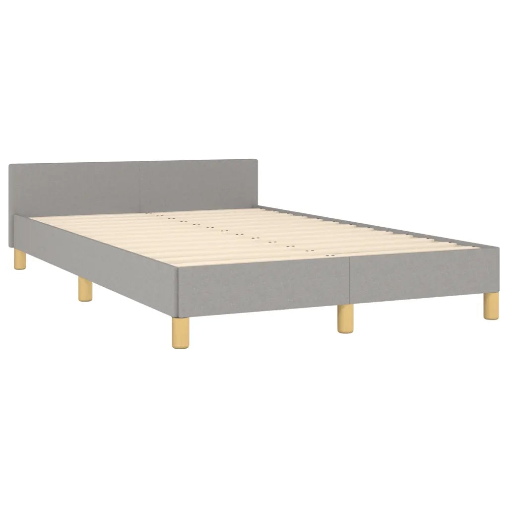 Giroletto senza Materasso Grigio Chiaro 120x190 cm in Tessuto