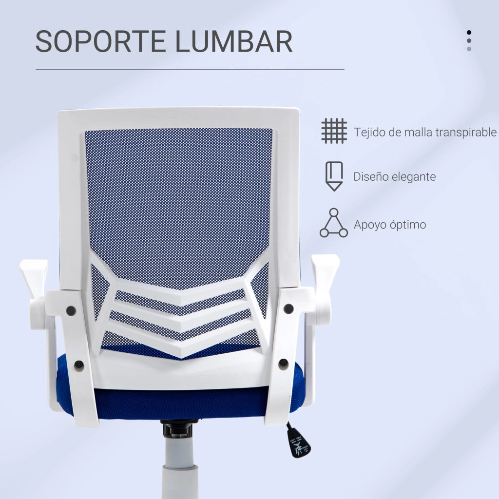 Sedia da Ufficio Ergonomic ¨C zephmum ¨C Blu, Schienale Regolabile, Braccioli Abbatibili, 62.5x55x94-104cm