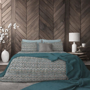 Rosose, set Completo Letto Singolo in Percalle, blu