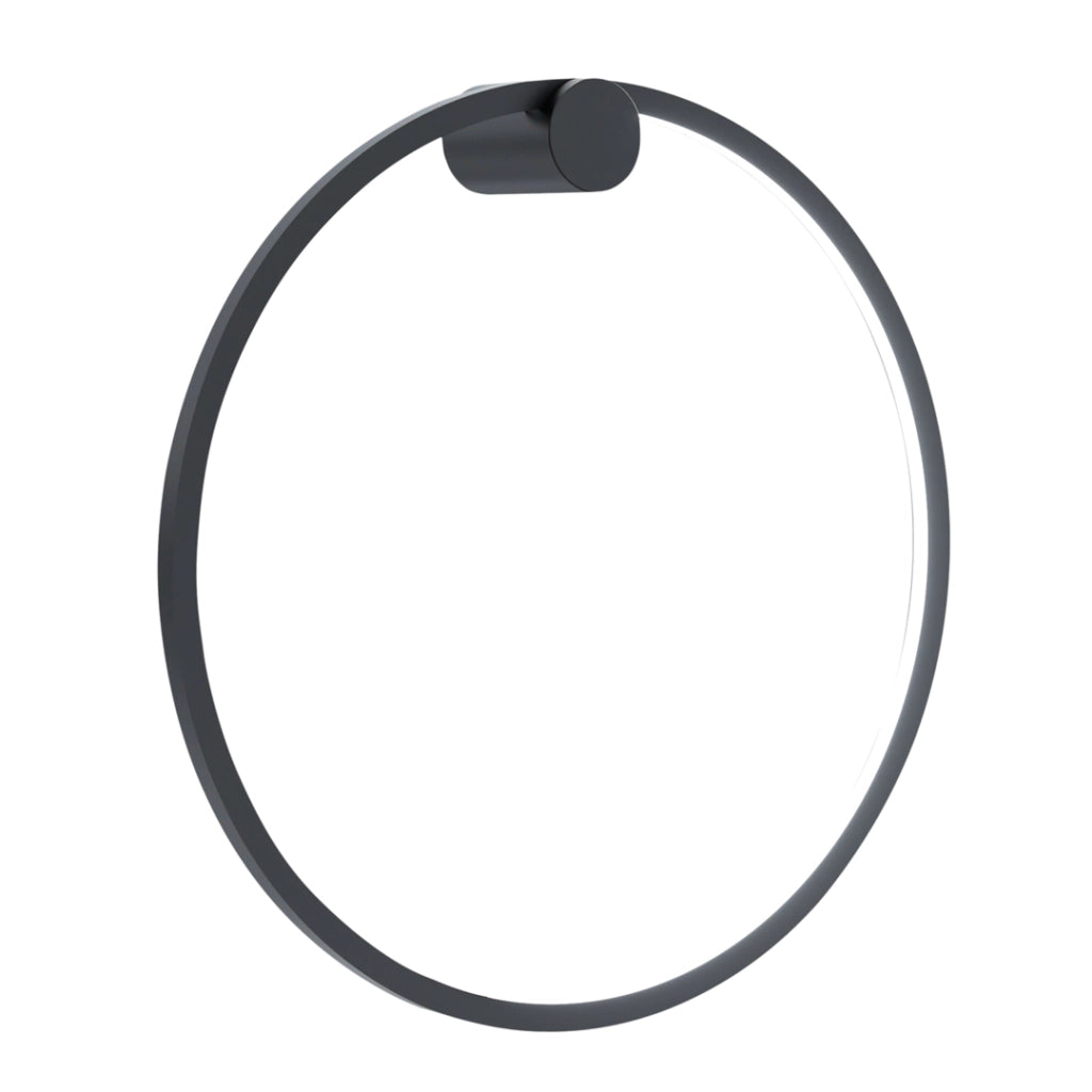 Applique bagno ad anello Ø50 nero LED 25W Milagro