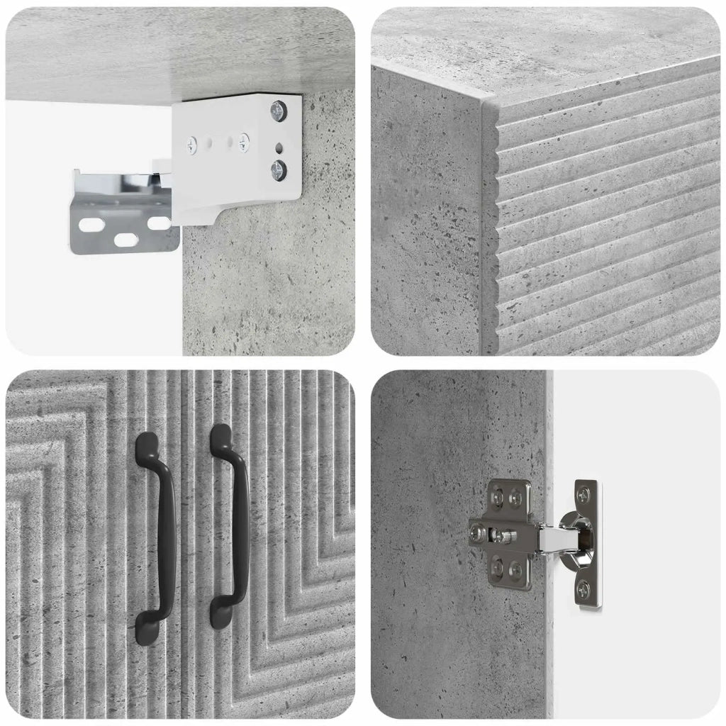 Mobiletto a muro Grigio Cemento 66 x 34,5 x 90 cm 898568