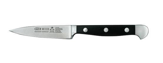 Güde 1764-08 Alpha Coltello Spelucchino Forgiato in Acciaio al Cromo-Vanadio-Molibdeno 8 cm colore Nero