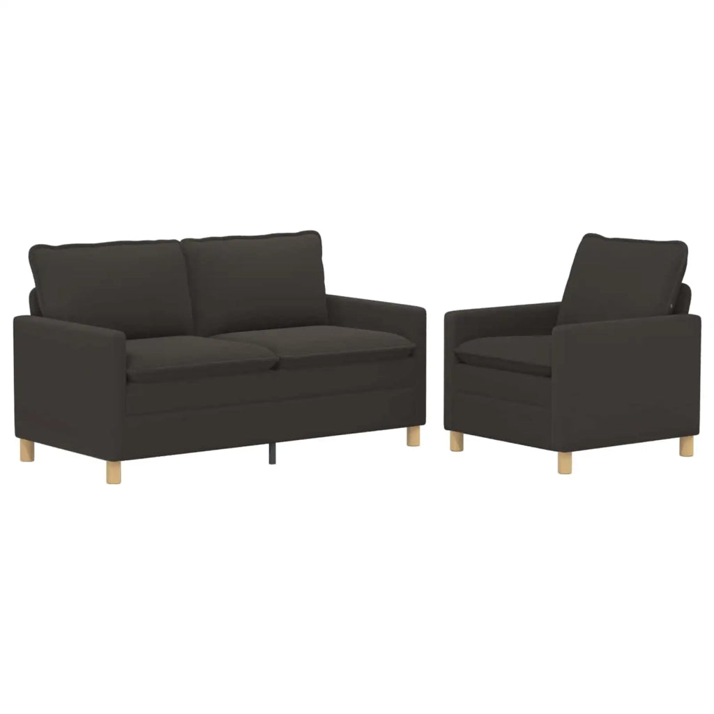 Set di divani 2 pz Grigio Scuro Tessuto 3417080