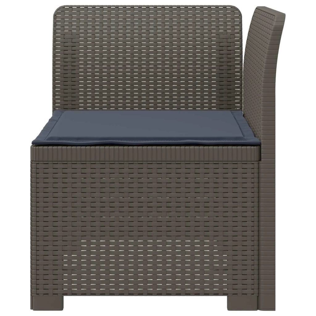 Divano da esterno-Divano da Giardino a 1 Posto con Cuscino Aspetto Rattan PP 168357