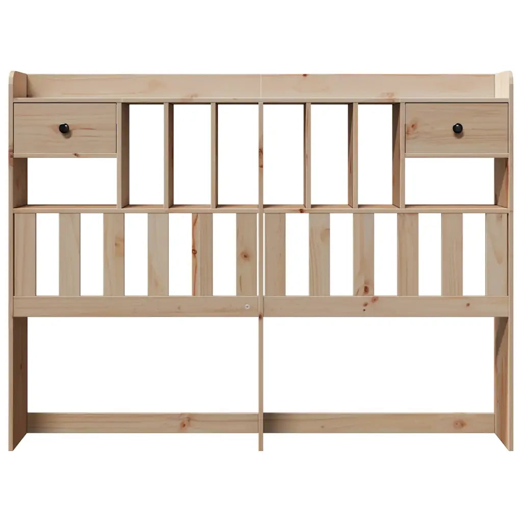 Testiera con Ripiani-Testata contenitore 140 cm in Legno Massello di Pino 897375
