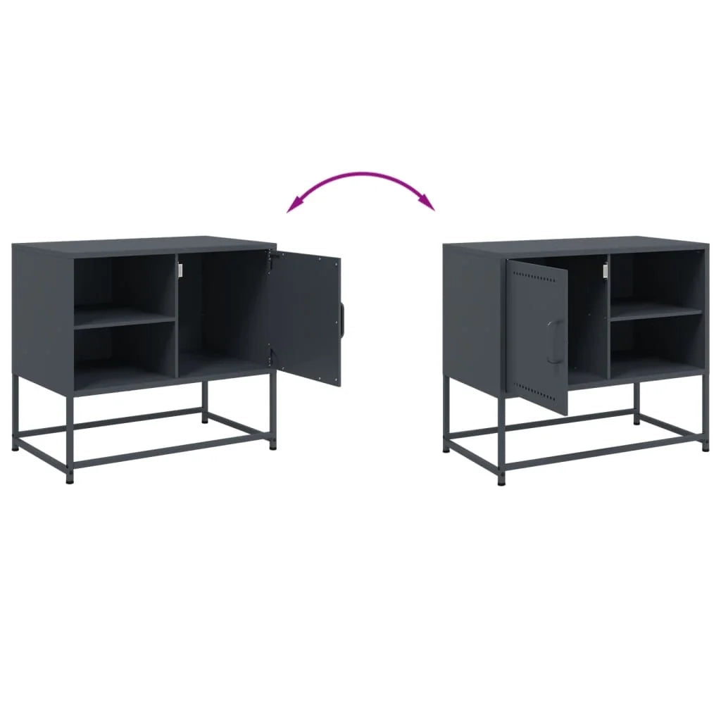 Mobile TV multimediale mensola TV credenza TV sala da pranzo soggiorno camera da letto rosa 100,5 x 39 x 60,5 cm acciaio rosa 02_0028286