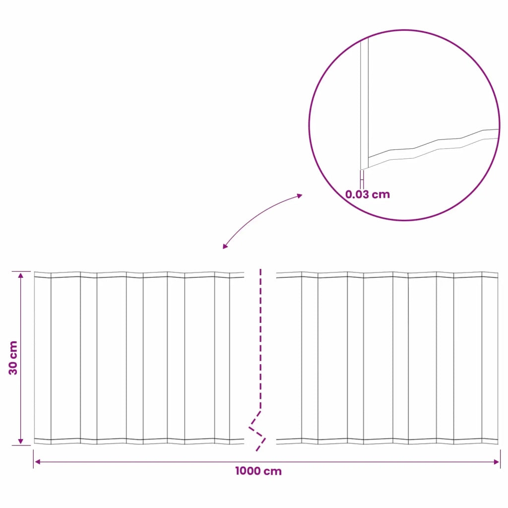Bordura per Prato 10 m x 30 cm Acciaio zincato Argento 42030202