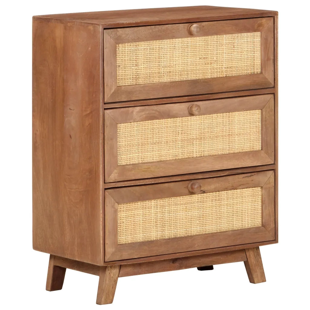 Credenza | Madia | Buffet da pranzo | Armadio da pranzo 61x35x76 cm in Legno Massello di Mango