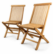 Set di 2 Sedie Pieghevoli in Teak – Pinta