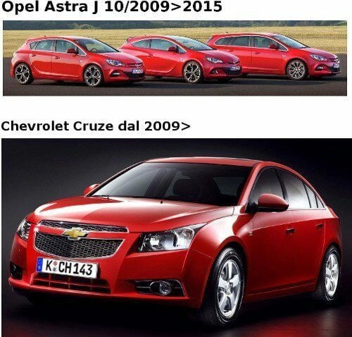 RIGUM901917 , Opel Astra J Berlina Station Wagon Gtc dal 2009-2015 , Chevrolet Cruze Berlina Station Wagon dal 2009-