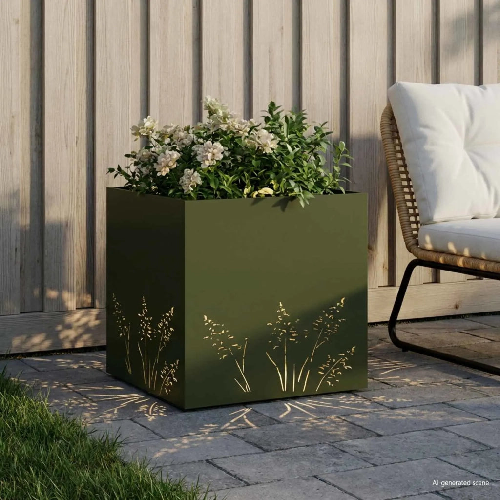 Vaso da giardino Verde Oliva 50 x 50 x 49 cm 8005798