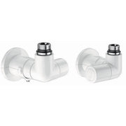 VALVOLA TERMOSTATIZZABILE + DETENTORE DOPPIA SQUADRA BIANCO VERSIONE D- 1/2 23 p. 1,5 Bianco- CALEF- pezzi 1